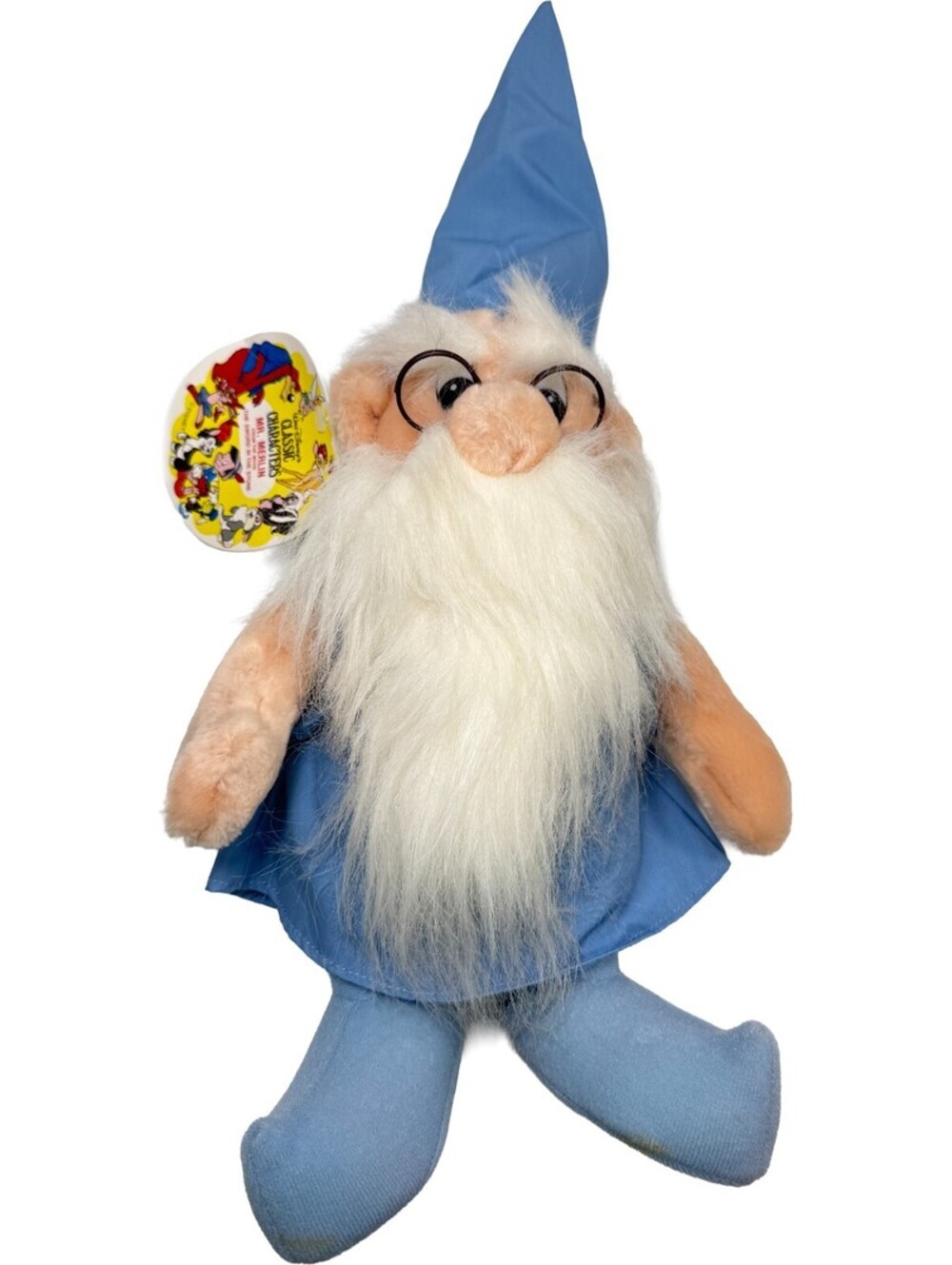 Vintage Disney Mr Merlin Wizard Plush 17" Sears Sword In The Stone Classic Char